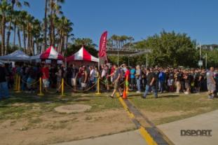 Large crowd gathered at Toyotafest booth