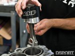 Piston assembly on RB26 Block