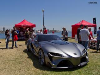 Toyota concept parked on the grass in Long Beach