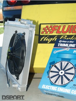 New Fluidyne radiator and Flex-a-lite fans.