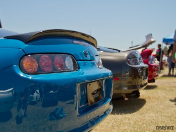 3 Toyota Supras lined up at Toyotafest