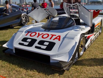 Toyota's race car in the Long Beach car show