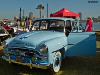 Old Toyota with the city background