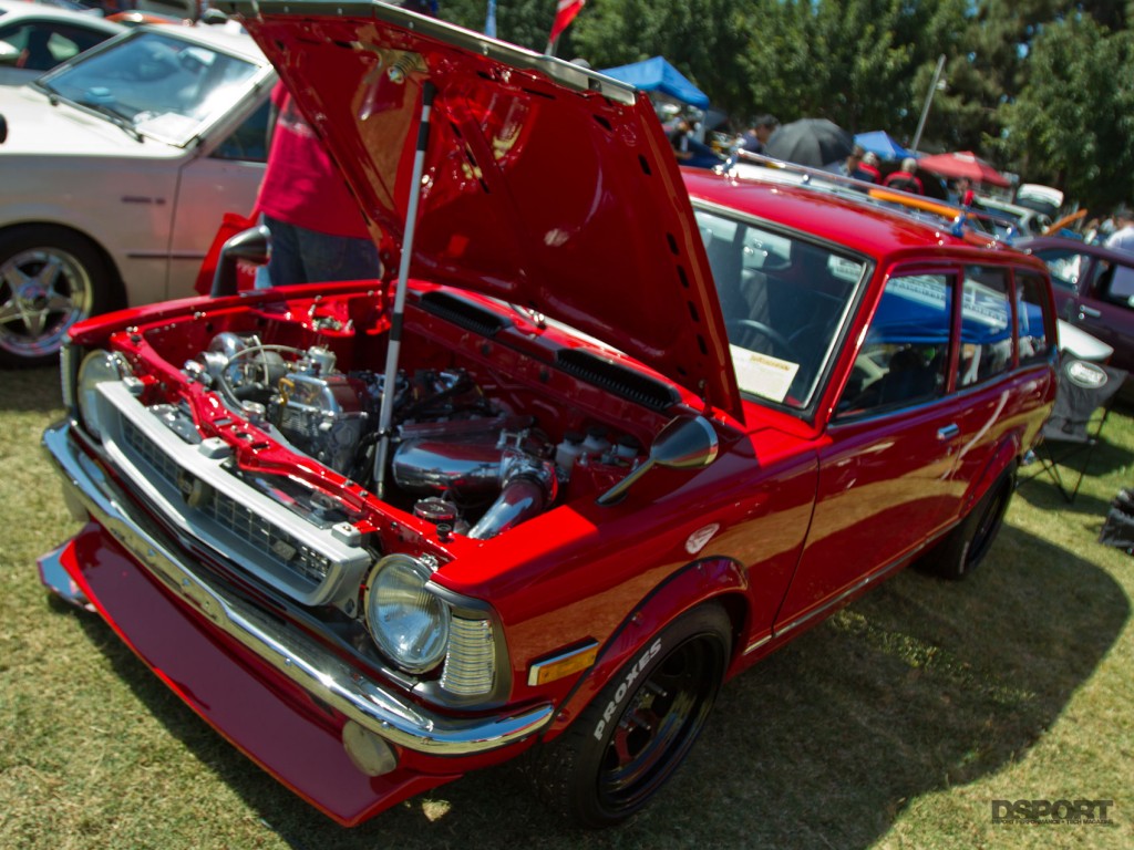 Nice old school red Toyota