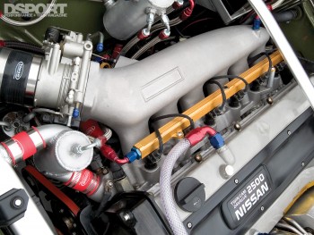 Intake manifold on Jensen's RB25 Nissan 240SX