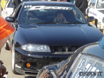 GT-R in staging lanes