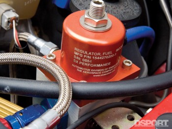 Aeromotive fuel regulator on Tony's 9 second Supra