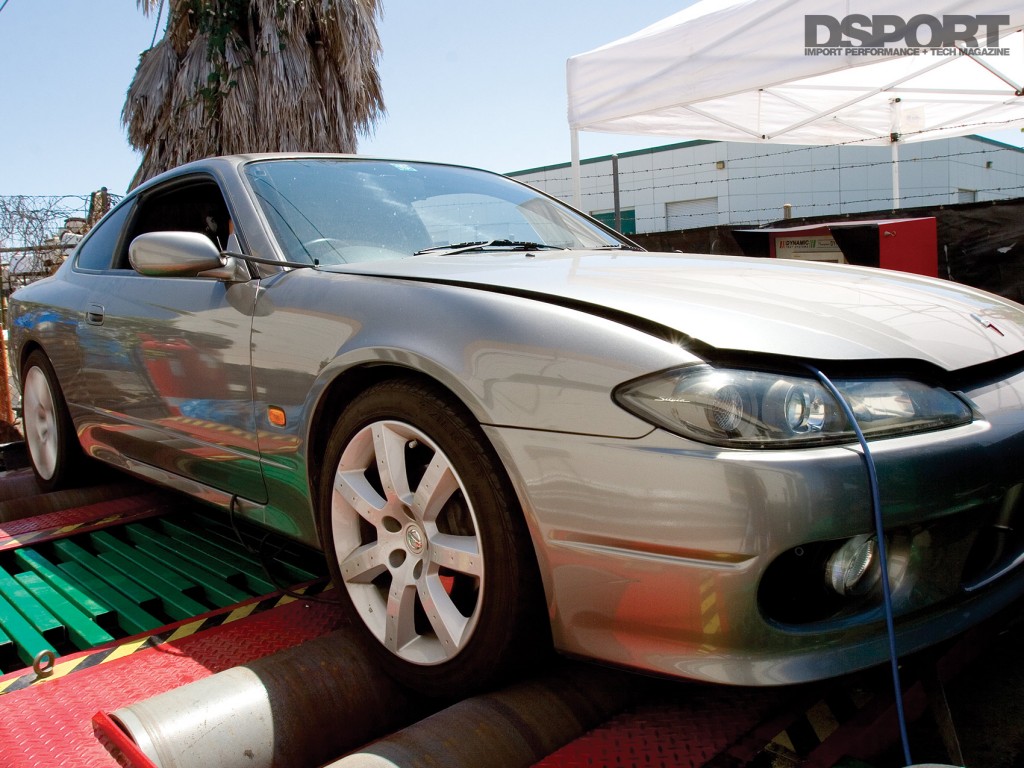 The D'Garage Nissan Silvia S15 on the dyno