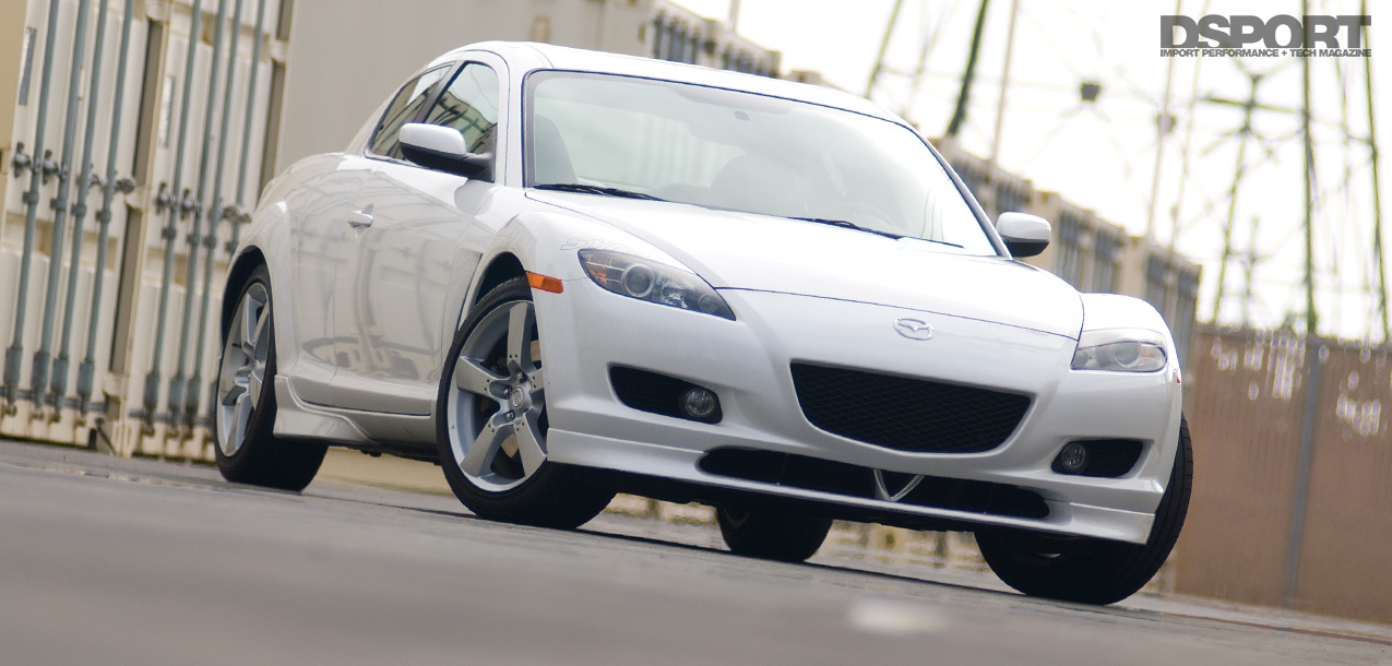 The Mazda RX-8 ready for it's test and tune