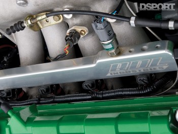 Fuel rail and manifold on the D'Garage Honda Civic EK