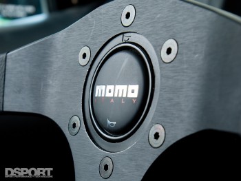 Momo steering wheel for the D'Garage Honda Civic EK
