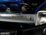 Carbing shock tower brace in the Acura NSX