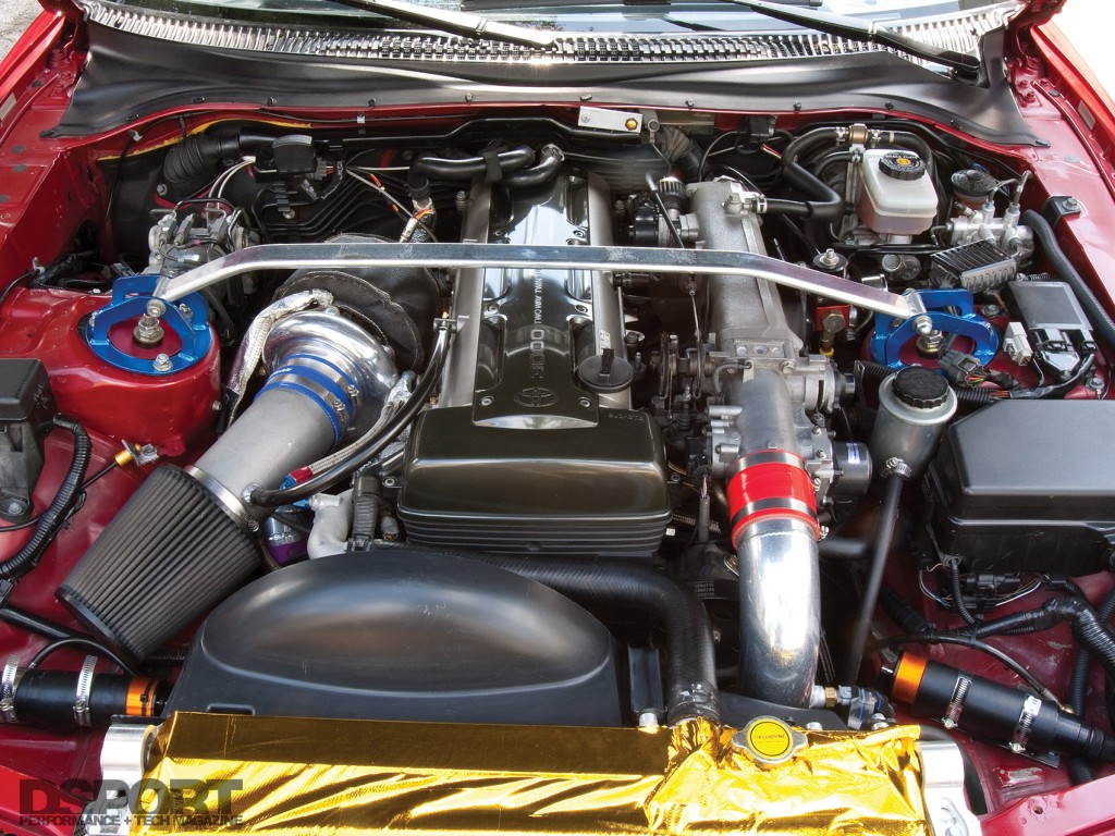 2JZ engine for the 560WHP Track Carving Single Turbo Toyota Supra