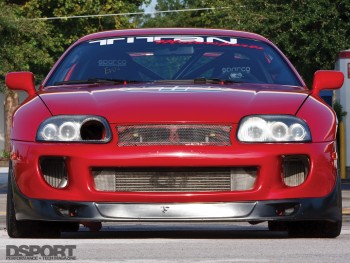 Front of the 560WHP Track Carving Single Turbo Toyota Supra