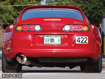 Rear of the 560WHP Track Carving Single Turbo Toyota Supra