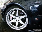 The Top Secret R34 GT-R sitting on Volks with Brembo brakes