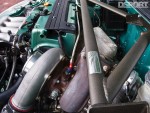 Engine bay of the K24-Powered Turbo Honda Civic CX