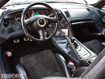Interior of the "Big Red" Toyota Supra