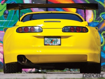 Rear of the 1,067 whp Toyota Supra