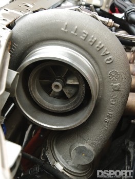 Big single turbo in the 715 whp Acura Integra