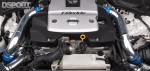 Engine bay of the GReddy Nissan 350Z
