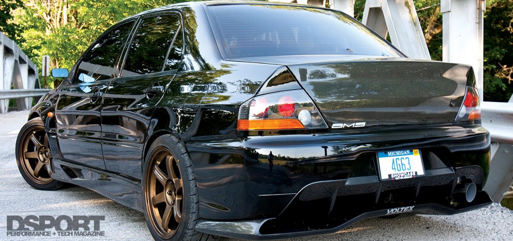 Back of the AMS Mitsubishi EVO VIII