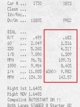 9 second timeslip for the AMS Mitsubishi EVO VIII