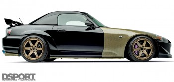Side profile of the 500 HP Honda S2000