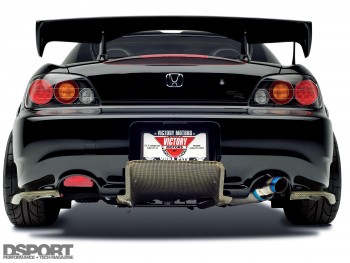 Wing and diffuser on the 500 HP Honda S2000