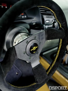 Steering wheel on the 500 HP Honda S2000