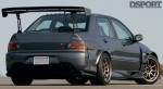 Rear view of the Mitsubishi EVO IX with Voltex Racing Cyber kit