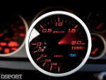 Defi boost gauge in the Mitsubishi EVO IX with Voltex Racing Cyber kit