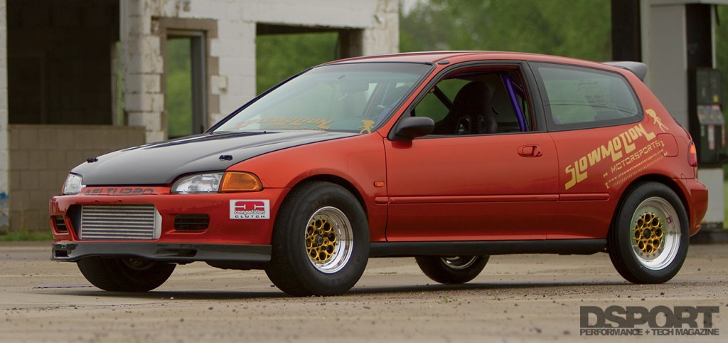 Side profile of the 786 HP Turbocharged K-series Honda Civic