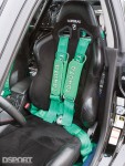 Front seats of the 642 HP STI with Takata racing harness