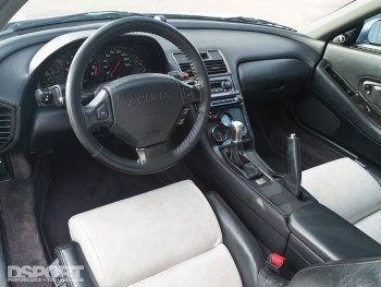 The interior of the turbocharged Acura NSX