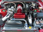 Engine bay of the 850 HP E85 Turbocharged Toyota Supra