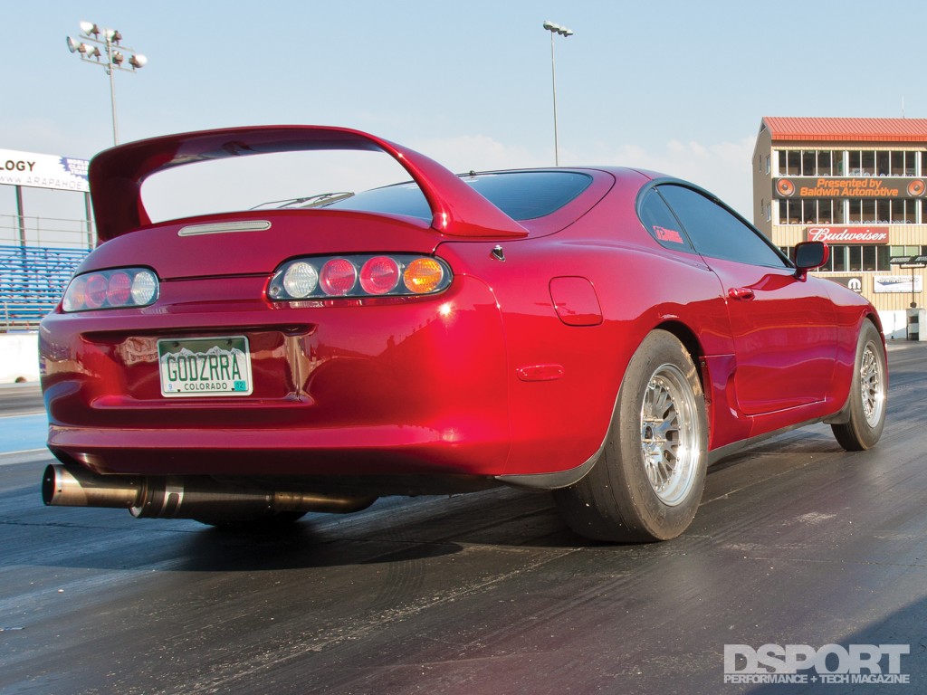 850 HP E85 Turbocharged Toyota Supra on track