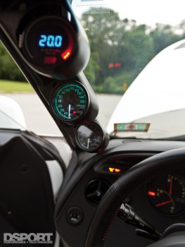 Boost gauges inside the 900 WHP Turbo Toyota Supra