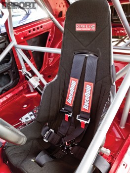 Kirkey seat in the Subaru Impreza RS