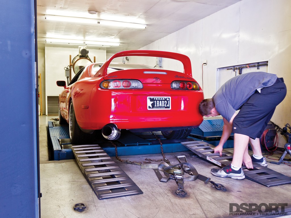 Supra on a Mustang Dyno