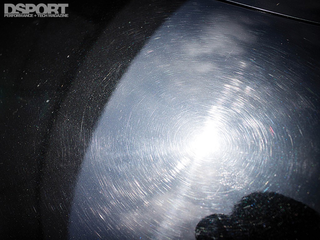 Swirls on the vehicle's paint