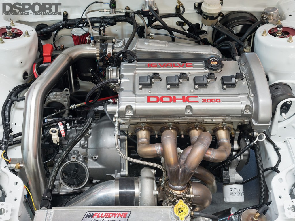 Engine bay of the Buschur Racing 1G