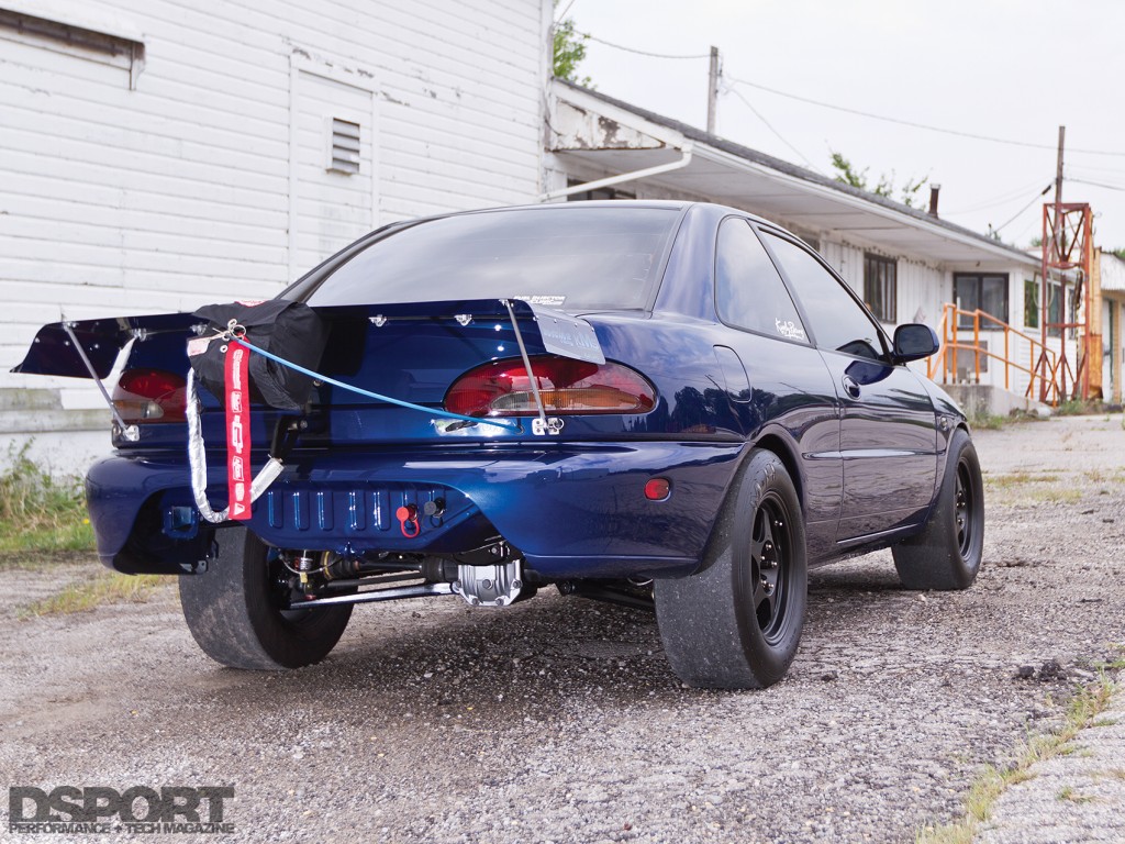 Back of the Mitsubishi Mirage