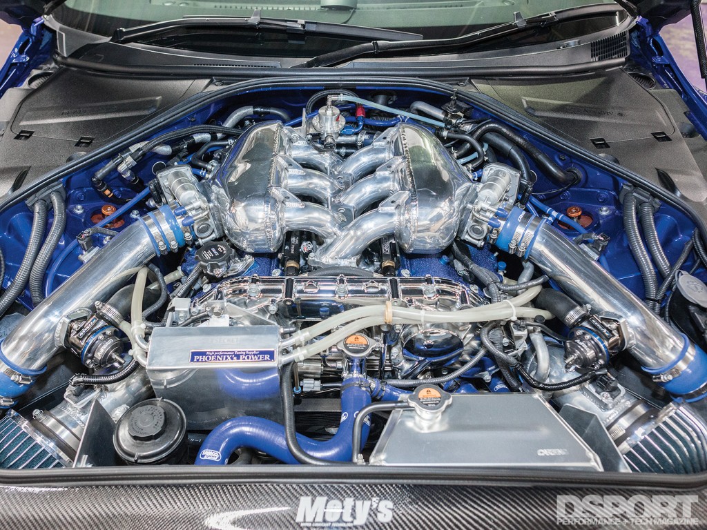 Engine bay in the Phoenix's Power Nissan R35 GT-R