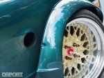 Fender kit over the wheel on the Twin Turbocharged VQ-powered Datsun 240Z