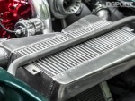 V-mount intercooler on the Twin Turbocharged VQ-powered Datsun 240Z