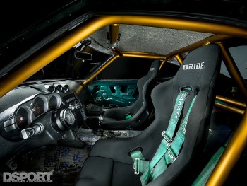 Bride seats in the Twin Turbocharged VQ-powered Datsun 240Z