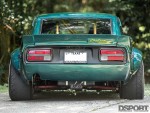 Back view of the Twin Turbocharged VQ-powered Datsun 240Z