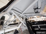 Caged interior of the V8 RX7