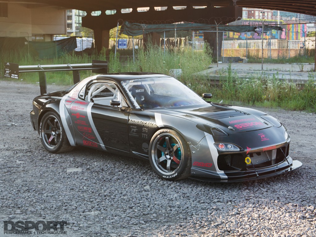Front shot of the V8 RX7